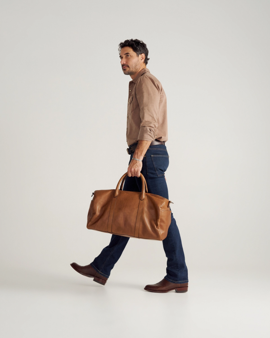 Lightweight Leather Duffle - Image 5