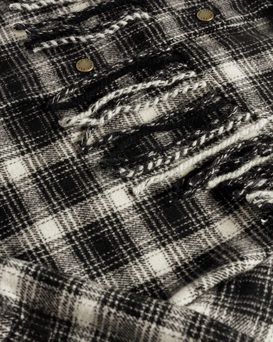 Women's Plaid Fringe Shacket - Image 6